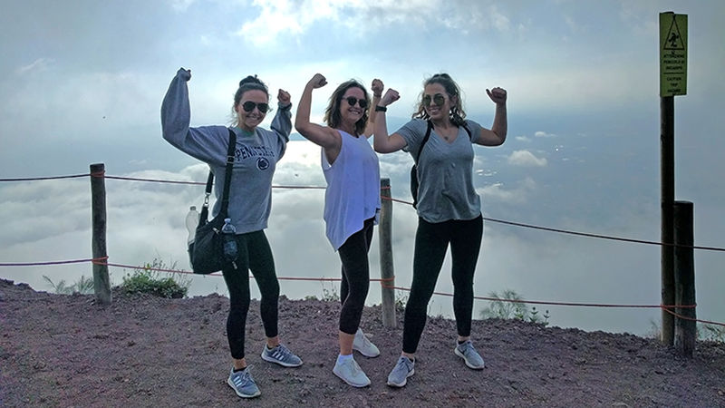 Penn State students climb Mount Vesuvius while visiting Italy through the HDFS in Florence summer program