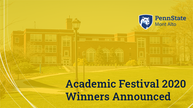 Academic Festival winners graphic Penn State Mont Alto