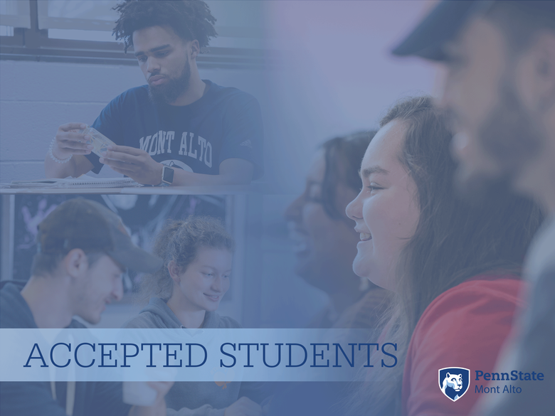 "Accepted Students" text with photos of students in the background