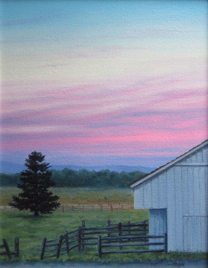 Bryan Farm, painting by Freya Qually