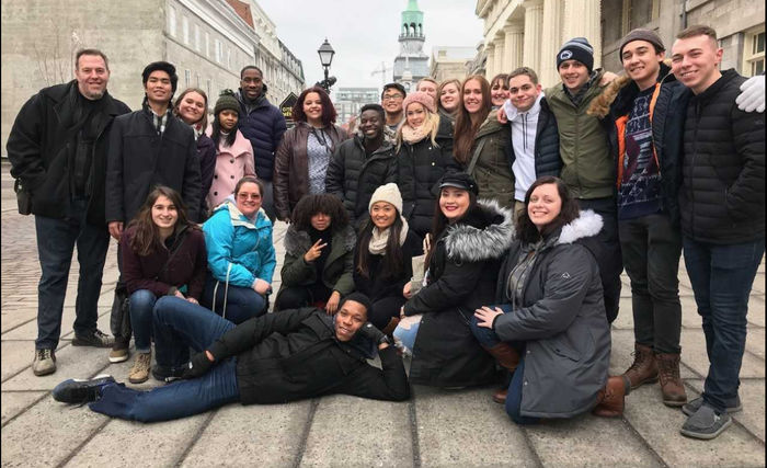 2018 Alternative Spring Break Student Group from Penn State Mont Alto in Old Town Montreal
