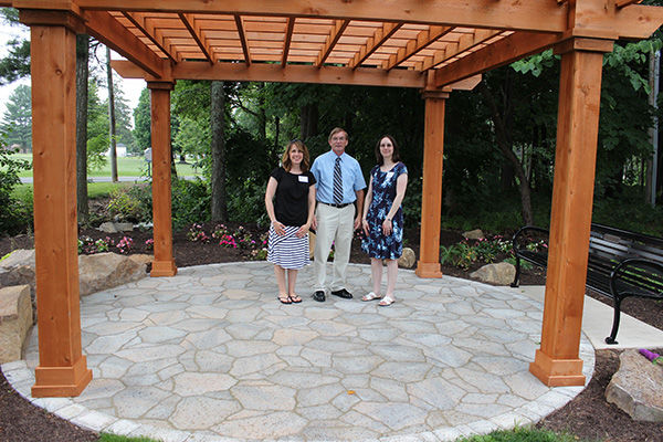 Creager family joined the Memorial Garden dedication.