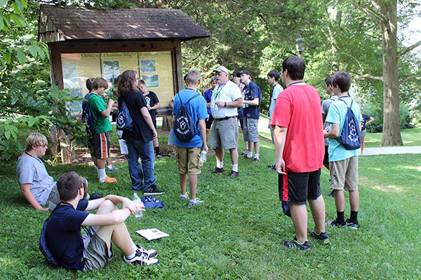 Penn State Mont Alto STEM Camp geocaching activity.