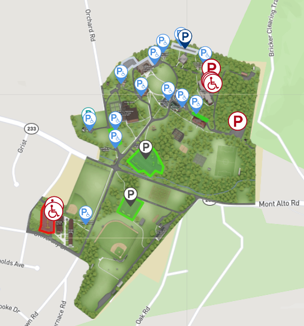 Penn State Mont Alto Campus Parking Map Image