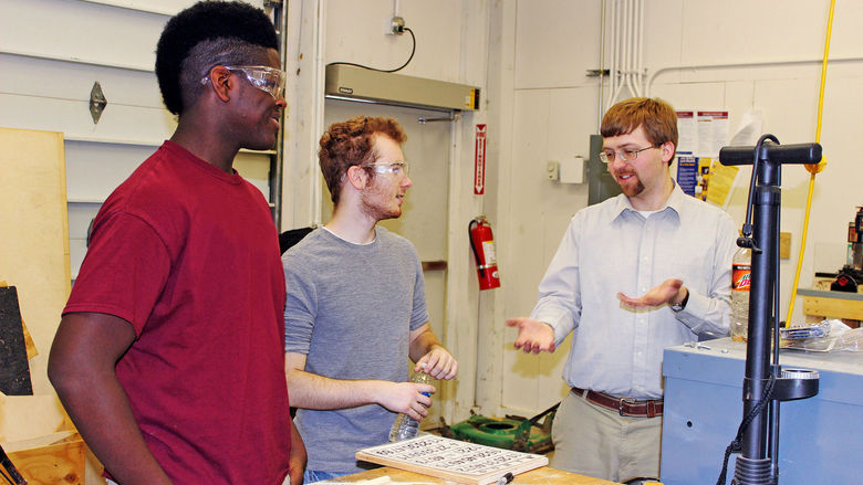 Jacob Moore and Engineering Students