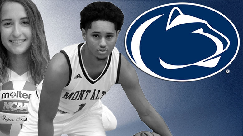 Penn State Mont Alto student athletes in Fall Athletics Open House graphic