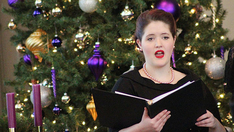 Marissa Bubbenmoyer sings a solo.
