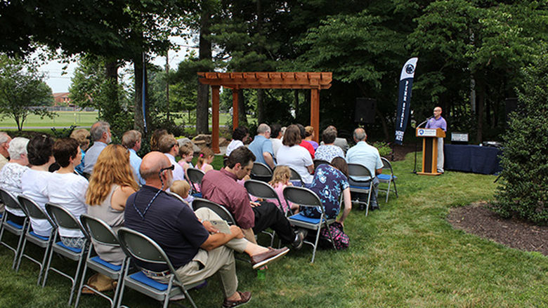 Creager Memorial Garden crowd