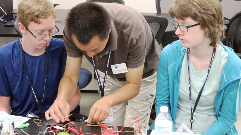 Penn State Mont Alto STEM Camp chemistry activity.