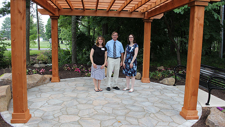 Creager family joined the Memorial Garden dedication.