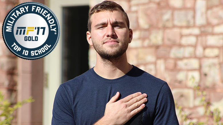 Student veteran attends Veterans' Day service on campus
