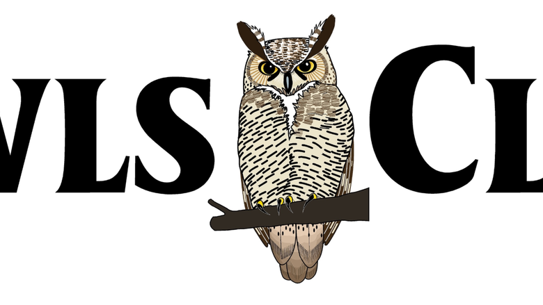 "Owls Club" with image of owl 