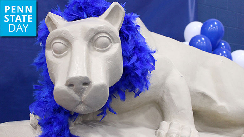 Nittany Lion celebrates Penn State Day