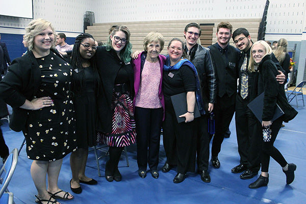 Kathryn Miner with Penn State Mont Alto Chorale members Kathryn Miner with Penn State Mont Alto Chorale members