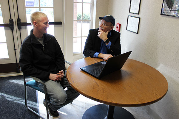 Staff Sgt. Corbin Starner, USAF (left) and IST Instrcutor Paul Bart (USAF, ret.)