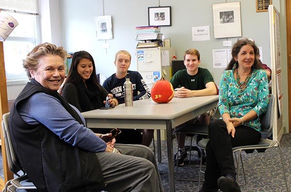 Photographer Judith Moore with Penn State Mont Alto students.