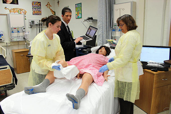 Childbirth simulator demonstration at Penn State Mont Alto