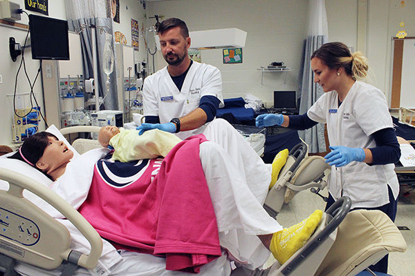 Penn State Mont Alto nursing students Bill Myers and Angie Long Penn State Mont Alto nursing students Bill Myers and Angie Long