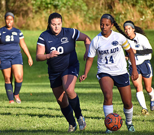 Penn State Mont Alto Women's Soccer Four women soccer players